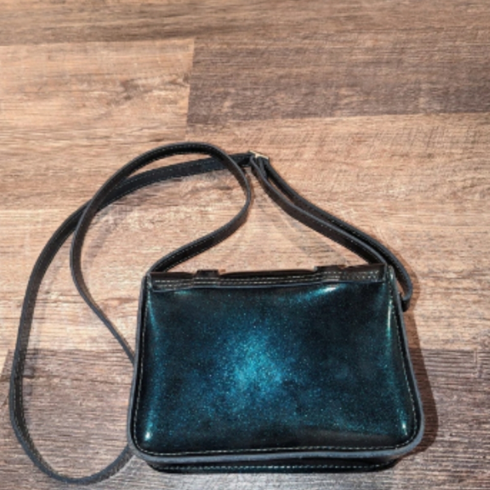 Dr. Martens Teal Sparkle 1460 Boots With Matching Purse - Picture 7 of 9